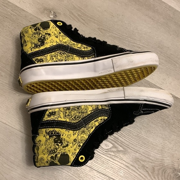 Super Rare Vans x Spongebob Squarepants Mike Gigliotti Sk8 Hi High Top Sneakers - Picture 14 of 14